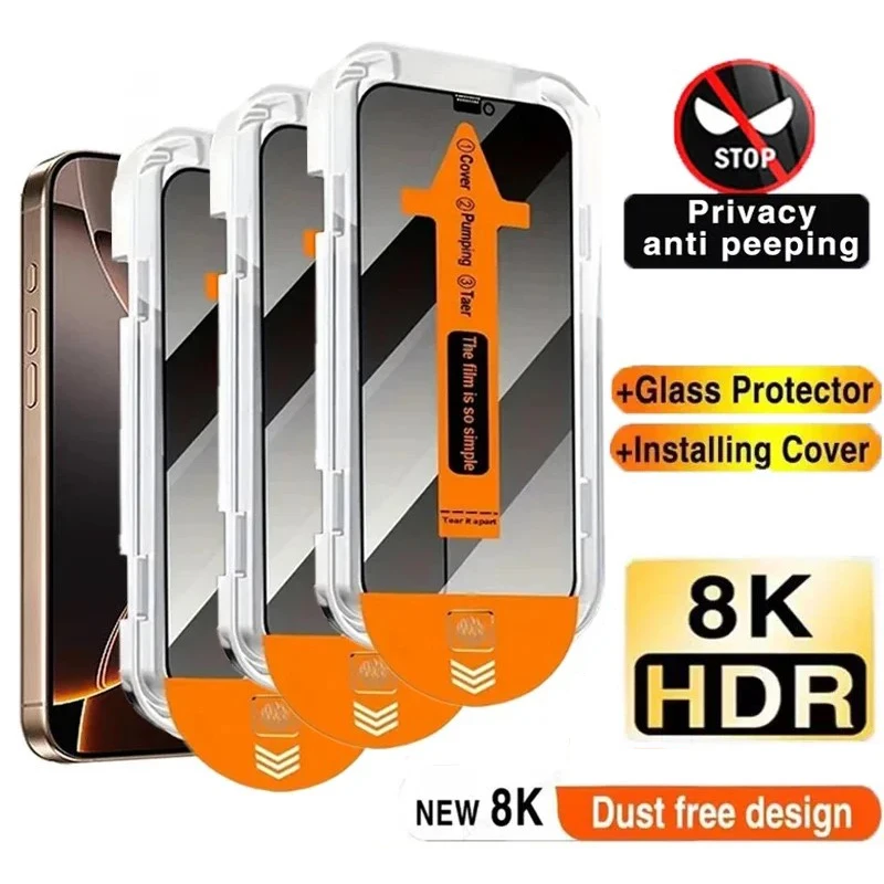 Vivo V40 - 5 stuks anti-spionage gehard glasfolie voor