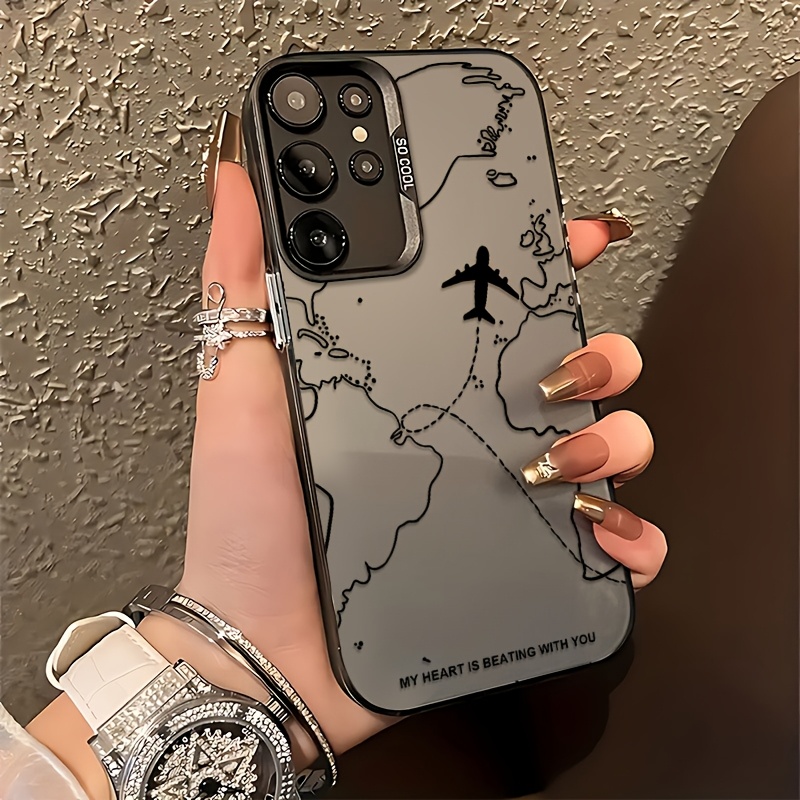 Samsung Galaxy A55 - Interessante vliegtuigroute telefoonhoesje voor Samsung Galaxy