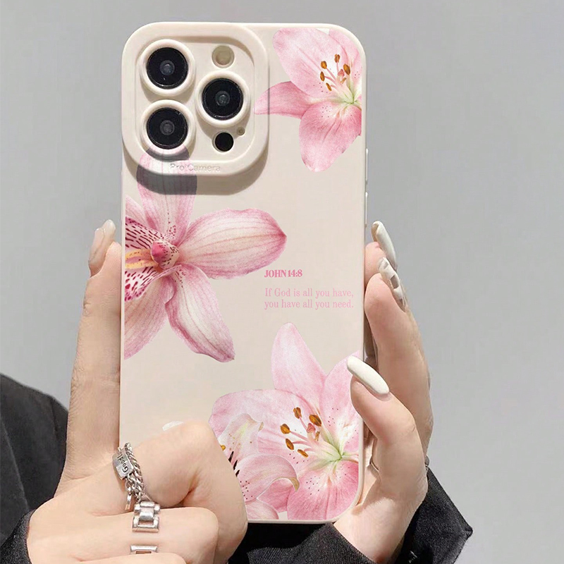 Blauwe bloemenprint siliconen  - Samsung Galaxy A55 recensie en prijs