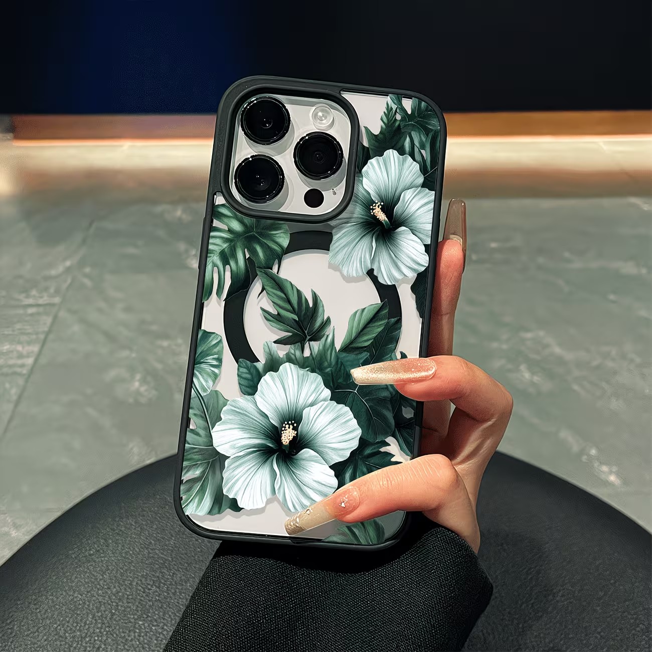 Groene bloemenprint telefoonho - Apple Iphone 15 Pro Max recensie en prijs